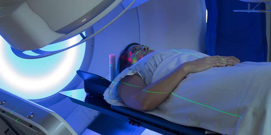 patient receiving radiation therapy