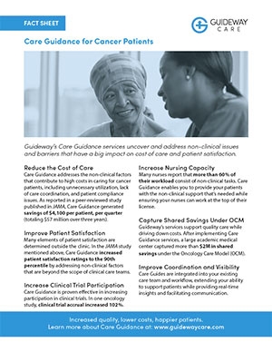 Care Guidance for Cancer Patients Fact Sheet
