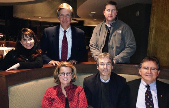 Top row: (Left to Right) Carol O'Dell, Dr. Ben Hoxworth, Dr. Eric Wilson Bottom row: (Left to Right) Dr. & Mrs. David Newman, Dr. Matt Martin