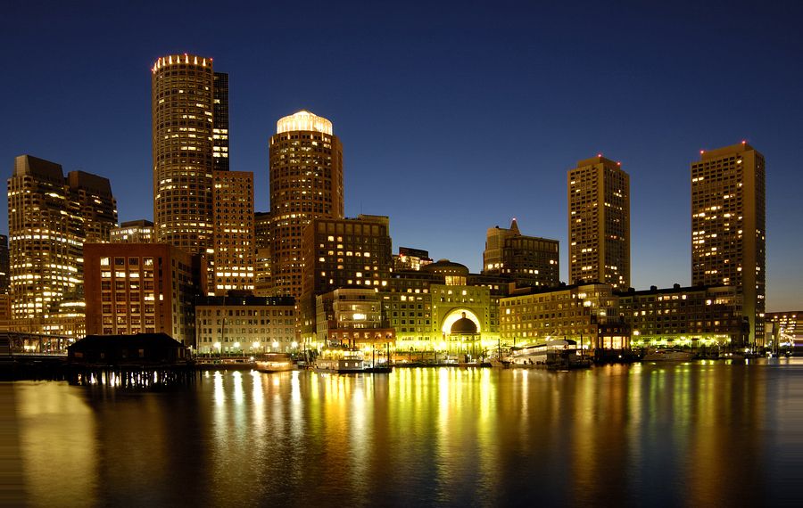 Boston Skyline At Night